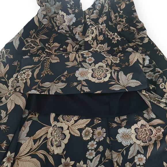 ELIZA J Botanical Floral Shift Maxi Dress V-Neck Cocktail Blue White Padded 22W - Picture 8 of 13